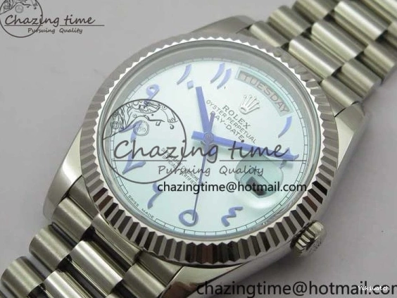 Bracelet Dial Fluted A2813 Markers Day SS Date 40mm Maker Bezel Best On SS Edition BP Arabic Blue 0727